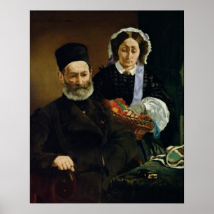Poster Manet Portrait de M et Mme Auguste Manet