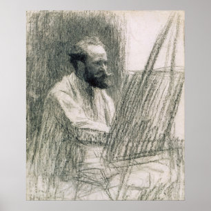 Poster Manet Portrait d'Edouard Manet à son Easel