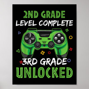 Poster Manette 3e année Cadeau débloqué pour enfants de 2