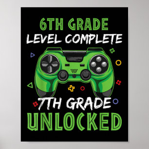 Poster Manette 7e année Cadeau débloqué pour enfants de n