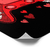 Poster Manette de jeu vidéo cœur Saint-Valentin Mignon (Coin)