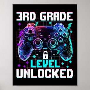 Poster Manette Niveau 3e Année Débloqué Premier Jour D'Éc