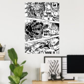 Poster manga une pièce (Bureau à domicile)