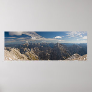 Poster Mangart to Triglav National Park Slovenia panorama