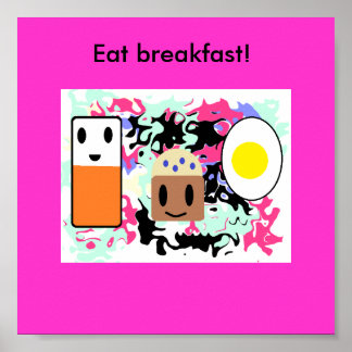 Poster "Mange le petit-déjeuner !"