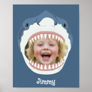 Poster Mangé par un requin amusez-vous avec votre photo