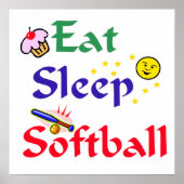 Poster Mange Sleep Softball (Devant)