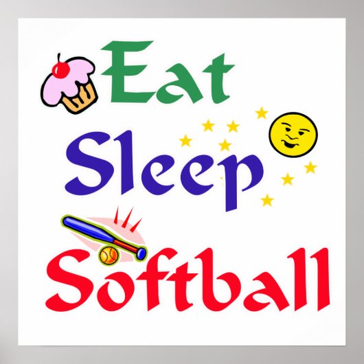Poster Mange Sleep Softball (Devant)
