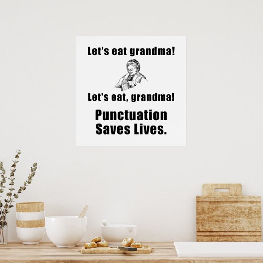 Poster Mangeons grand-mère (Cuisine)