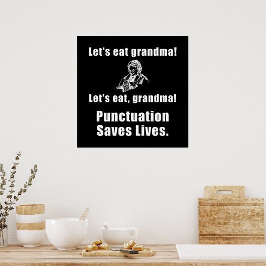 Poster Mangeons grand-mère (Cuisine)