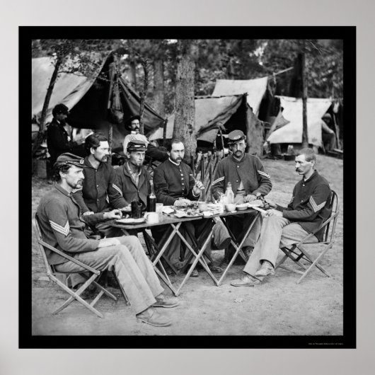 Poster Manger au Camp Mess à Bealeton, VA 1863 (Devant)