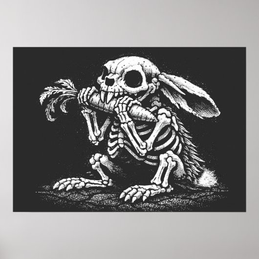 Poster Manger des légumes – Lapin mort par BurnsInHell (Devant)