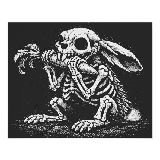 Poster Manger des légumes – Lapin mort par BurnsInHell (Devant)