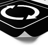 Poster Manger. Dormir. Antiquités. Recommencer (Coin)