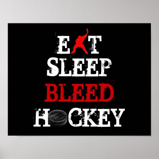 POSTER MANGER/DORMIR/BLEED/HOCKEY (Devant)