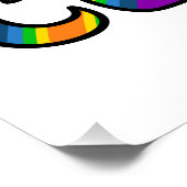 Poster Manger Dormir Couleur Conception Arc-en-ciel (Coin)