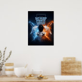 Poster Manger Dormir Escrime Feu (Cuisine)