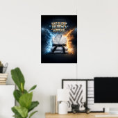 Poster Manger Dormir Judo Flamme (Bureau à domicile)