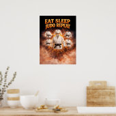 Poster Manger Dormir Judo Répéter Art (Cuisine)