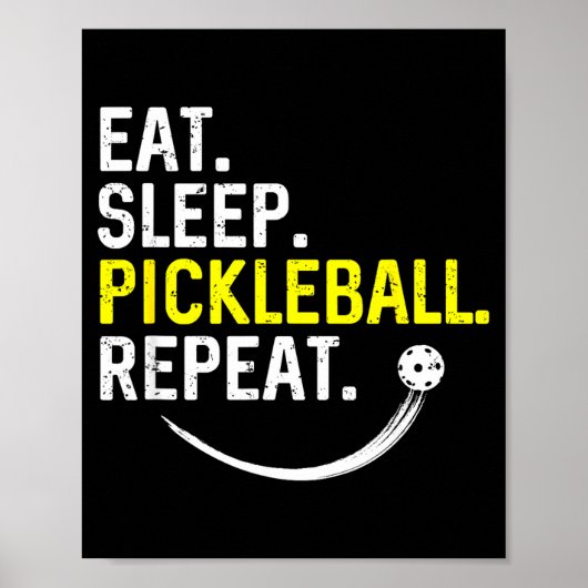 Poster Manger dormir pickleball répéter  (Devant)