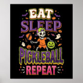 Poster Manger Dormir Pickleball Répéter Pickleball (Devant)