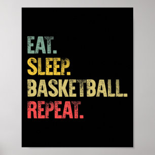 Poster Manger Dormir Répéter Cadeau Chemise Manger Dormir
