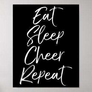 Poster Manger Dormir Se réjouir Équipe de cheerleading as