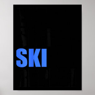 Poster Manger dormir skier répéter montagne d'hiver chale
