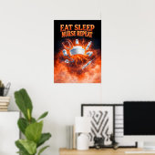 Poster Manger Dormir Soigner Répéter Art (Bureau à domicile)
