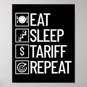 Poster Manger Dormir Tarif Répéter Drôle Trump Tarif