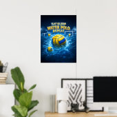 Poster Manger Dormir Water Polo (Bureau à domicile)