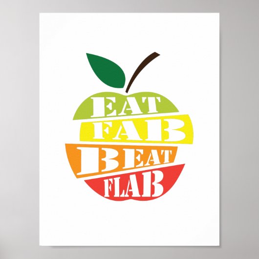 Poster Manger fabuleux, battre la graisse conception de c (Devant)