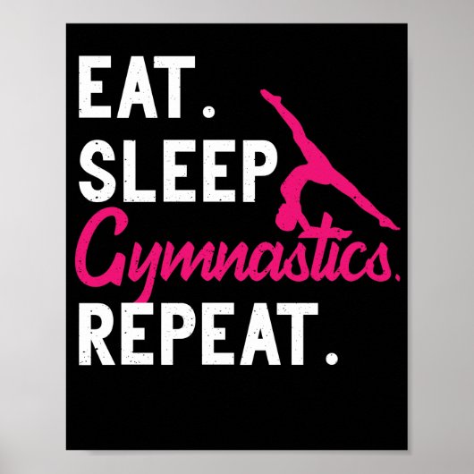 Poster Manger Gymnastique du sommeil Répéter Gymnastique (Devant)