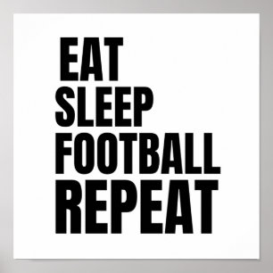Poster manger le football de sommeil