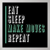 Poster Manger Le Sommeil Faire Répéter Les Déplacements - (Devant)