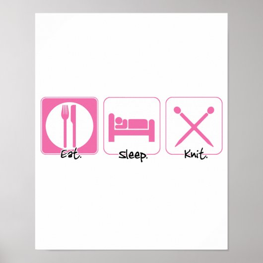 Poster manger le tricot de sommeil (Devant)