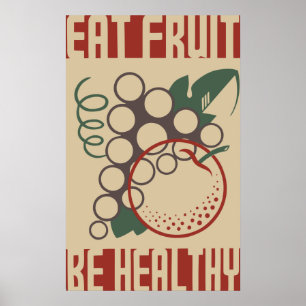 Poster Manger les fruits être en santé