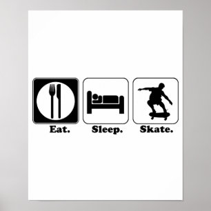 Poster manger skate de sommeil