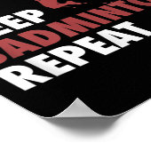 Poster Manger Sleep Badminton Répéter Badminton Racket Sh (Coin)