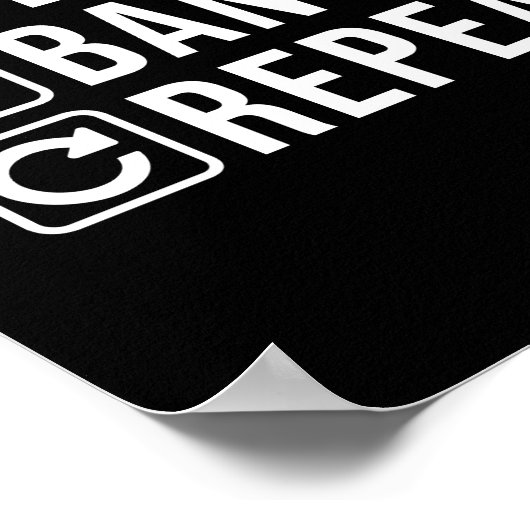 Poster Manger Sleep Bang Répéter Disque Golf Golfer Frisb (Coin)