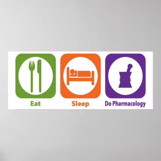 Poster Manger Sleep Do Pharmacologie (Devant)