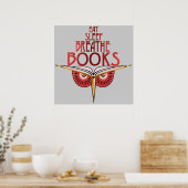 Poster Manger Sleep Respire Livres Imprimer (Cuisine)