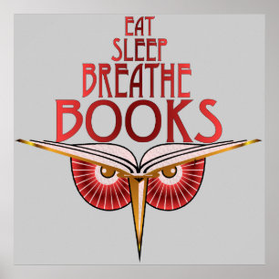 Poster Manger Sleep Respire Livres Imprimer