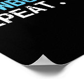 Poster Manger Sleep Snowboard Répéter Hobby Snowboarder (Coin)