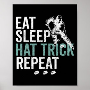 Poster Manger Sommeil Tour de Chapeau Répéter Cool Puck d