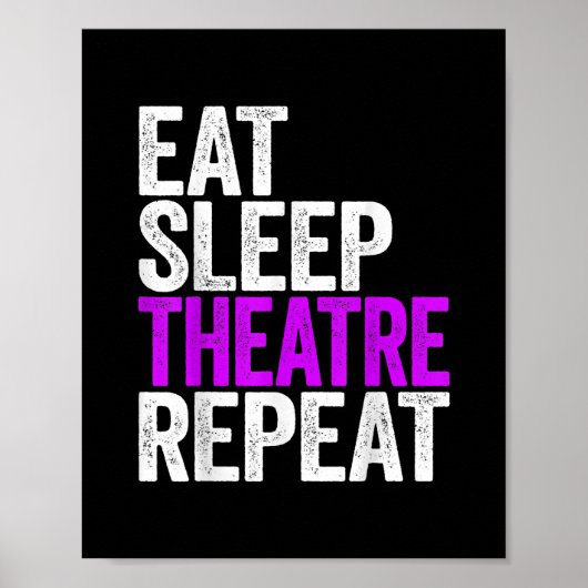 Poster Manger Théâtre du sommeil Répéter (Devant)