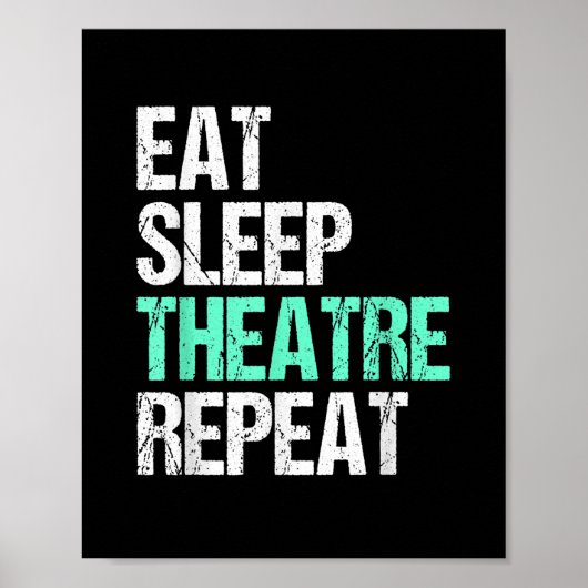 Poster Manger Théâtre du sommeil Répéter (Devant)