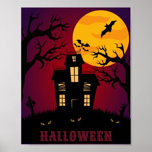 Poster Mangez, buvez et soyez effrayant Halloween (Devant)