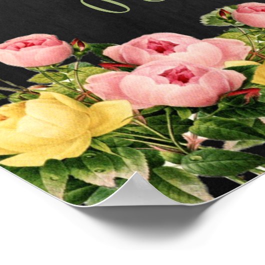 Poster Mangez, buvez et soyez mariés ! Floral Mariage Cha (Coin)