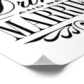 Poster Mangez, buvez et soyez mariés - Panneau Mariage bl (Coin)